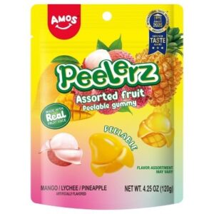 Amos Peelerz Assorted Fruit Peelable Gummy - 120g