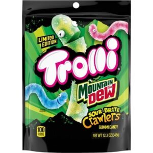 Trolli Mountain Dew - Sour Brite Crawlers Gummy Candy